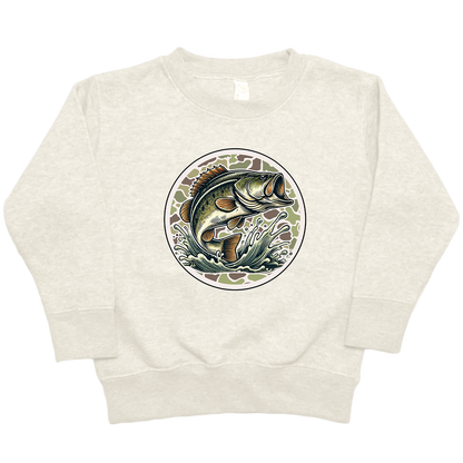 Jumping Bass Toddler Crew Neck Sweatshirt