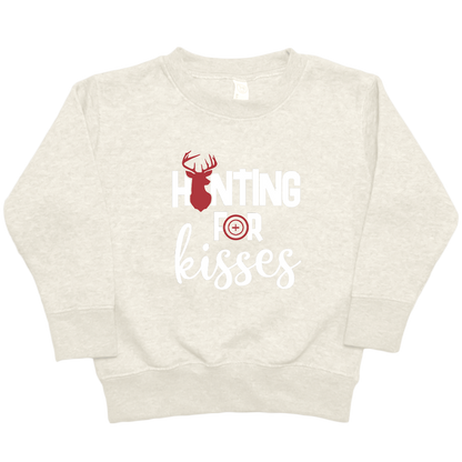 Hunting For Kisses Toddler Crew Neck Sweatshirt