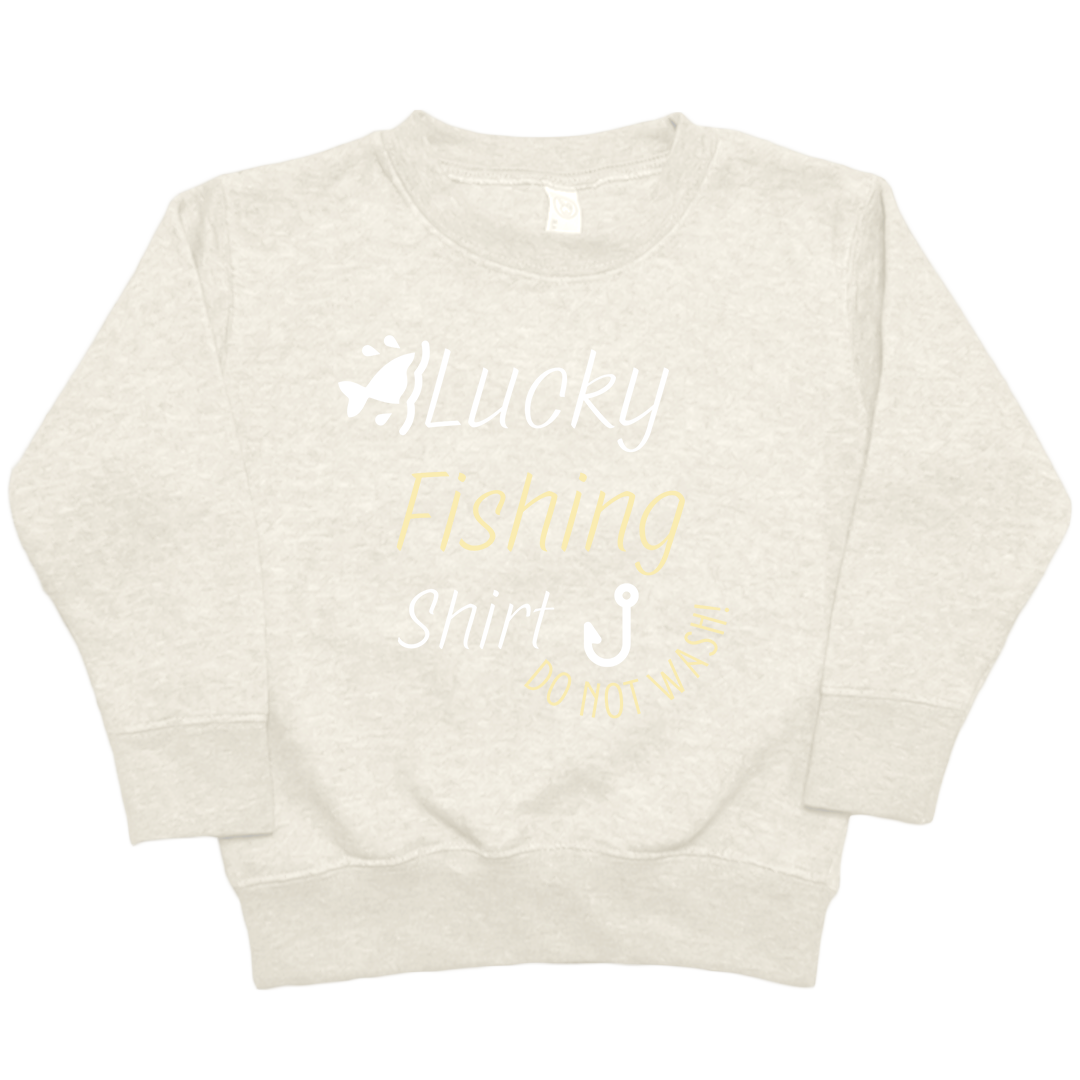 Lucky Fishing Shirt Toddler Crew Neck Sweatshirt