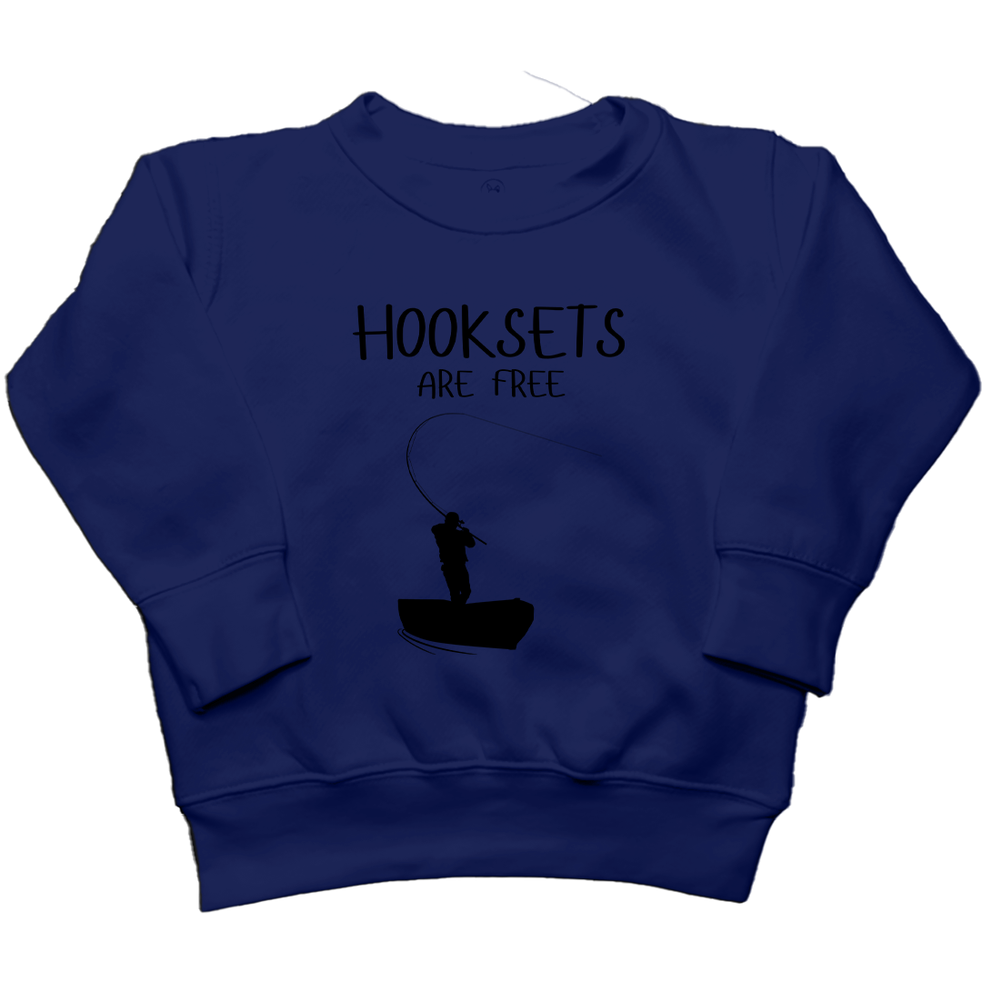 Hooksets Are Free Kids Crew Neck Sweatshirt