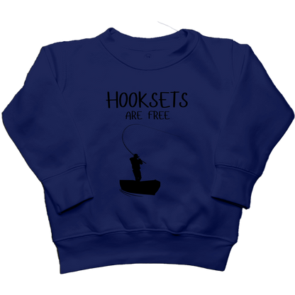 Hooksets Are Free Kids Crew Neck Sweatshirt