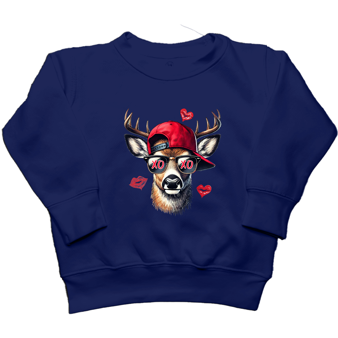 Love Struck Buck Kids Crew Neck Sweatshirt