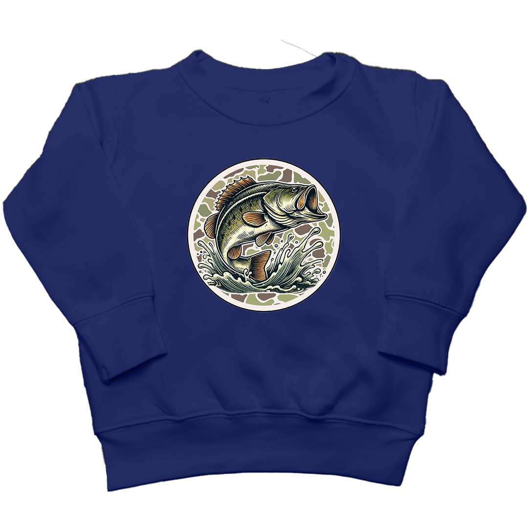 Jumping Bass Toddler Crew Neck Sweatshirt