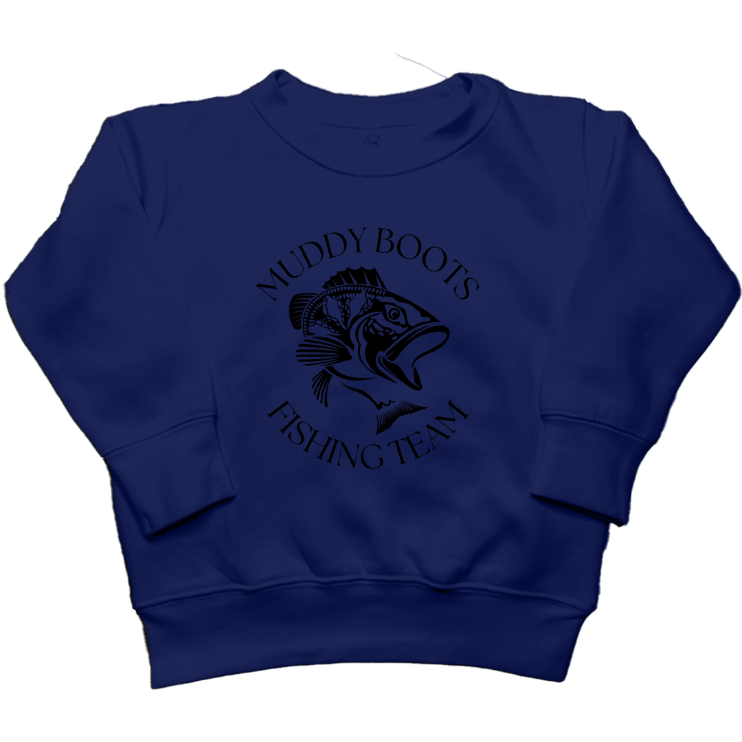 Fishing Team Kids Crew Neck Sweatshirt