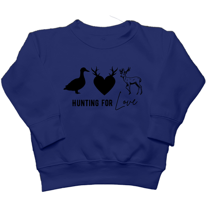 Hunting For Love Kids Crew Neck Sweatshirt