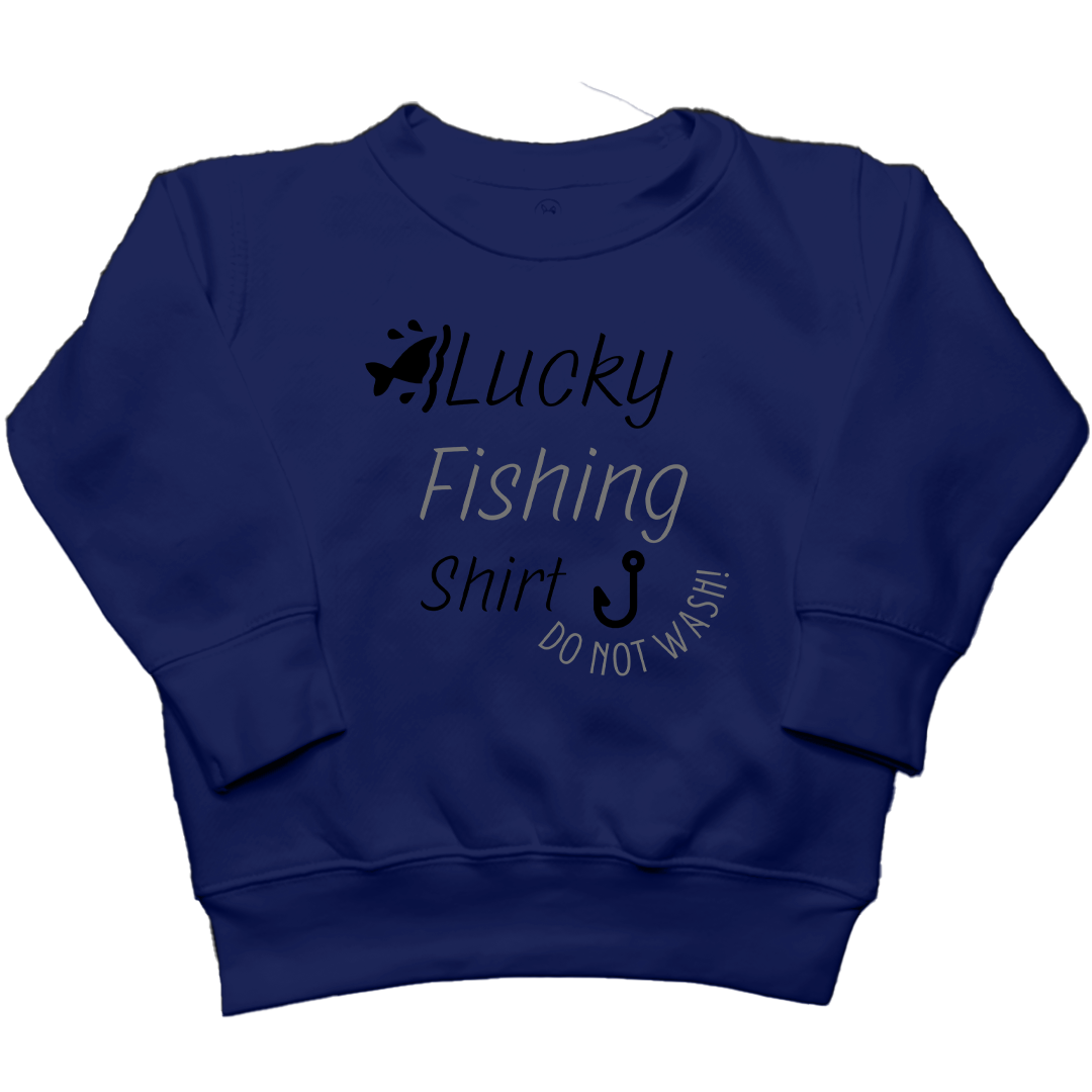 Lucky Fishing Shirt Toddler Crew Neck Sweatshirt