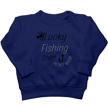 Lucky Fishing Shirt Toddler Crew Neck Sweatshirt