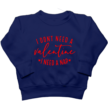 I Need A Nap Kids Crew Neck Sweatshirt