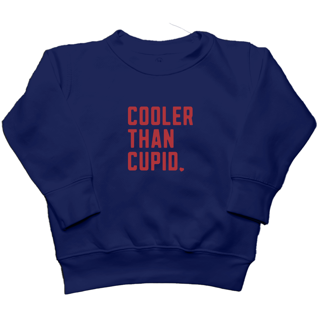 Cooler Than Cupid Kids Crew Neck Sweatshirt