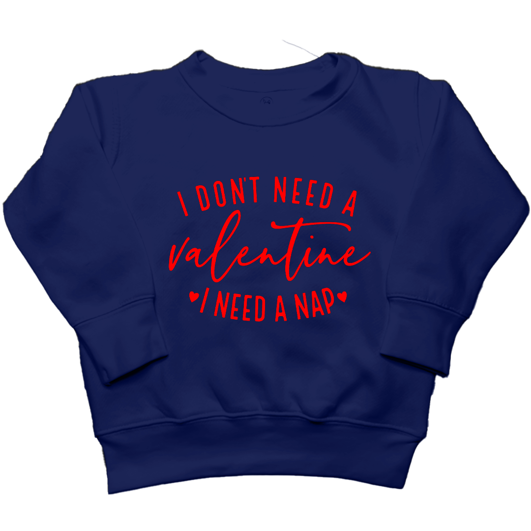 I Need A Nap Kids Crew Neck Sweatshirt