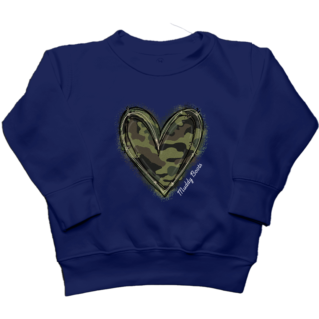 Hidden Heart Kids Crew Neck Sweatshirt