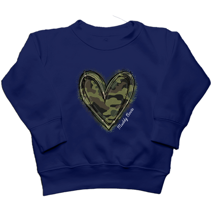 Hidden Heart Kids Crew Neck Sweatshirt