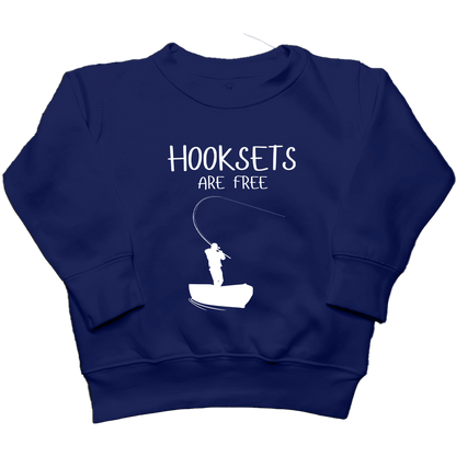 Hooksets Are Free Kids Crew Neck Sweatshirt