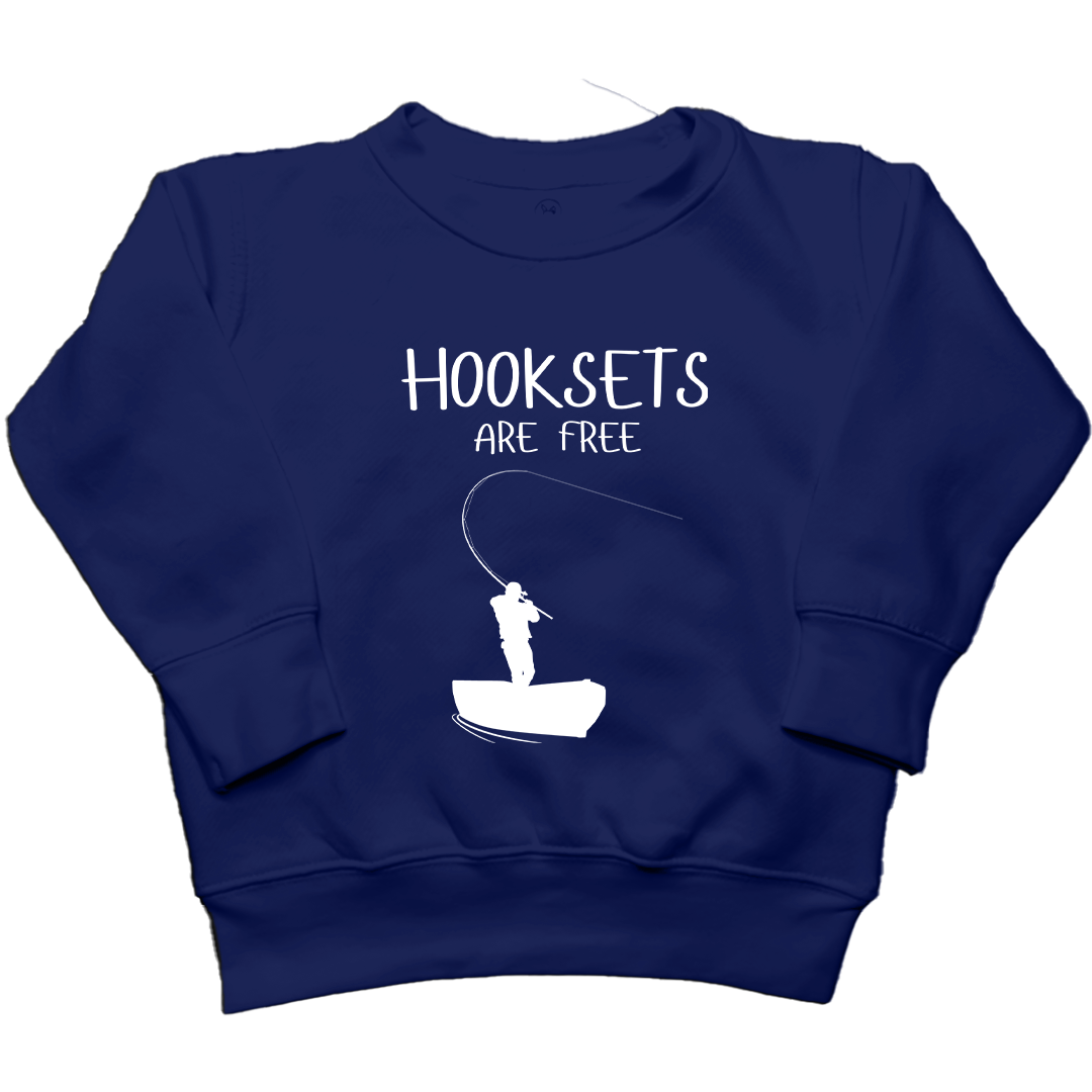 Hooksets Are Free Kids Crew Neck Sweatshirt