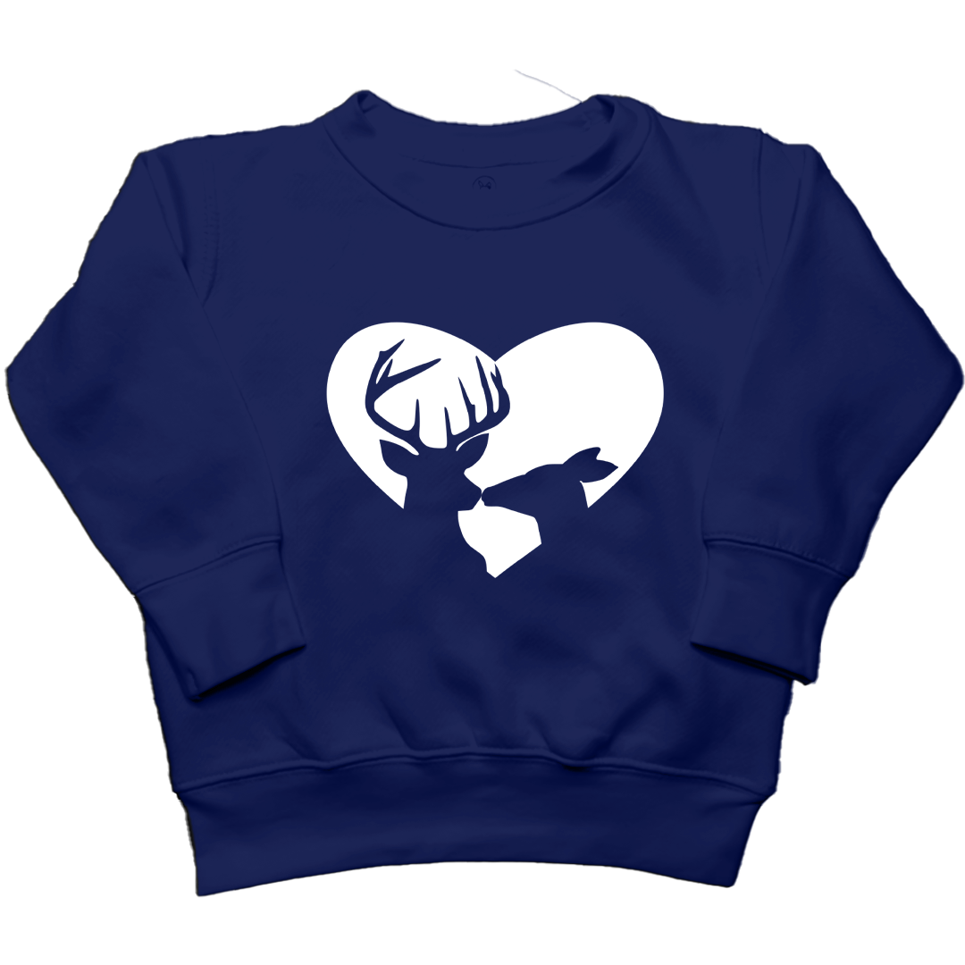 Deer Romance Toddler Crew Neck Sweatshirt