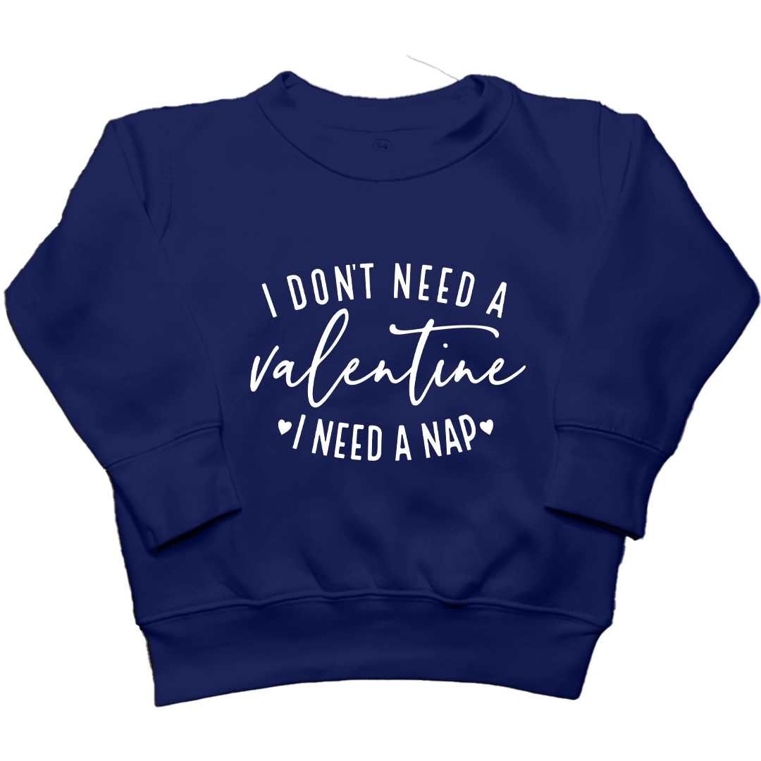 I Need A Nap Kids Crew Neck Sweatshirt