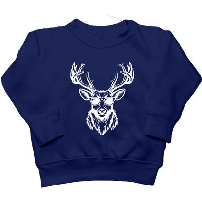 Cool Deer Kids Crew Neck Sweatshirt