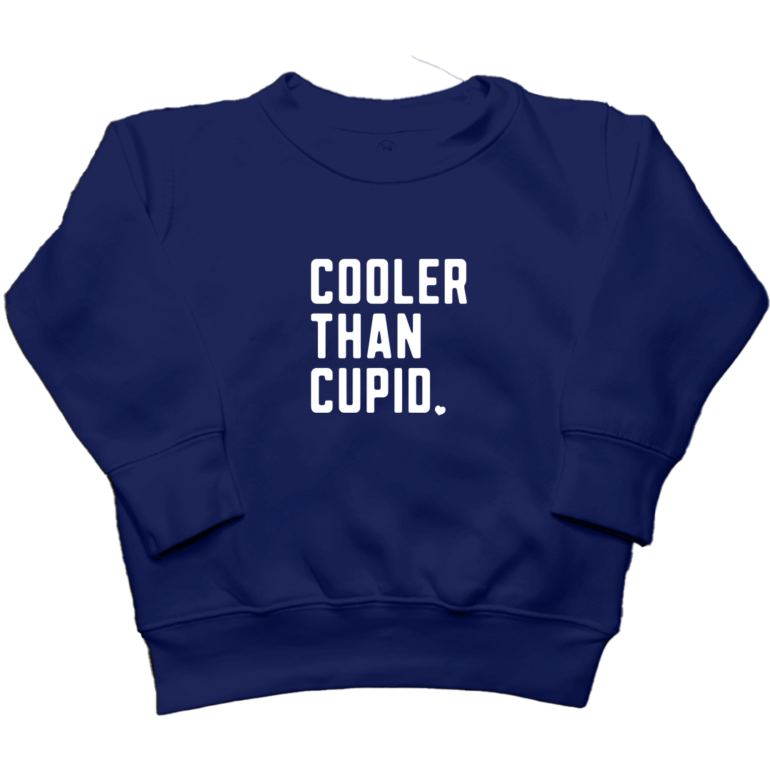 Cooler Than Cupid Kids Crew Neck Sweatshirt