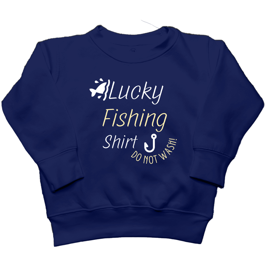 Lucky Fishing Shirt Toddler Crew Neck Sweatshirt