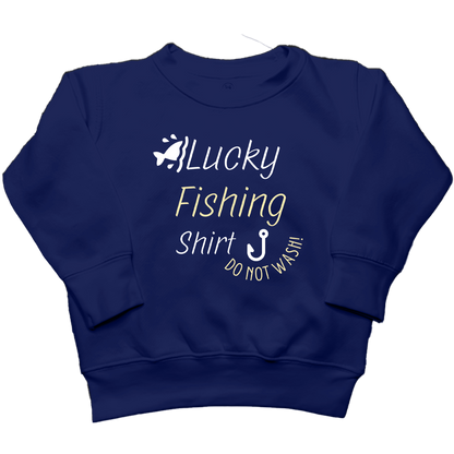 Lucky Fishing Shirt Toddler Crew Neck Sweatshirt