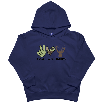 Peace Love Hunting Toddler Hoodie