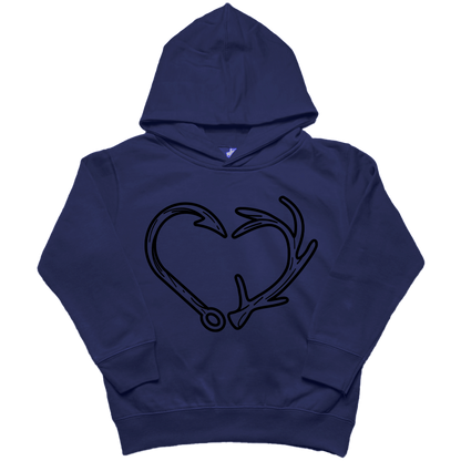 Hook Antler Heart Kids Hoodie