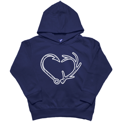 Hook Antler Heart Kids Hoodie