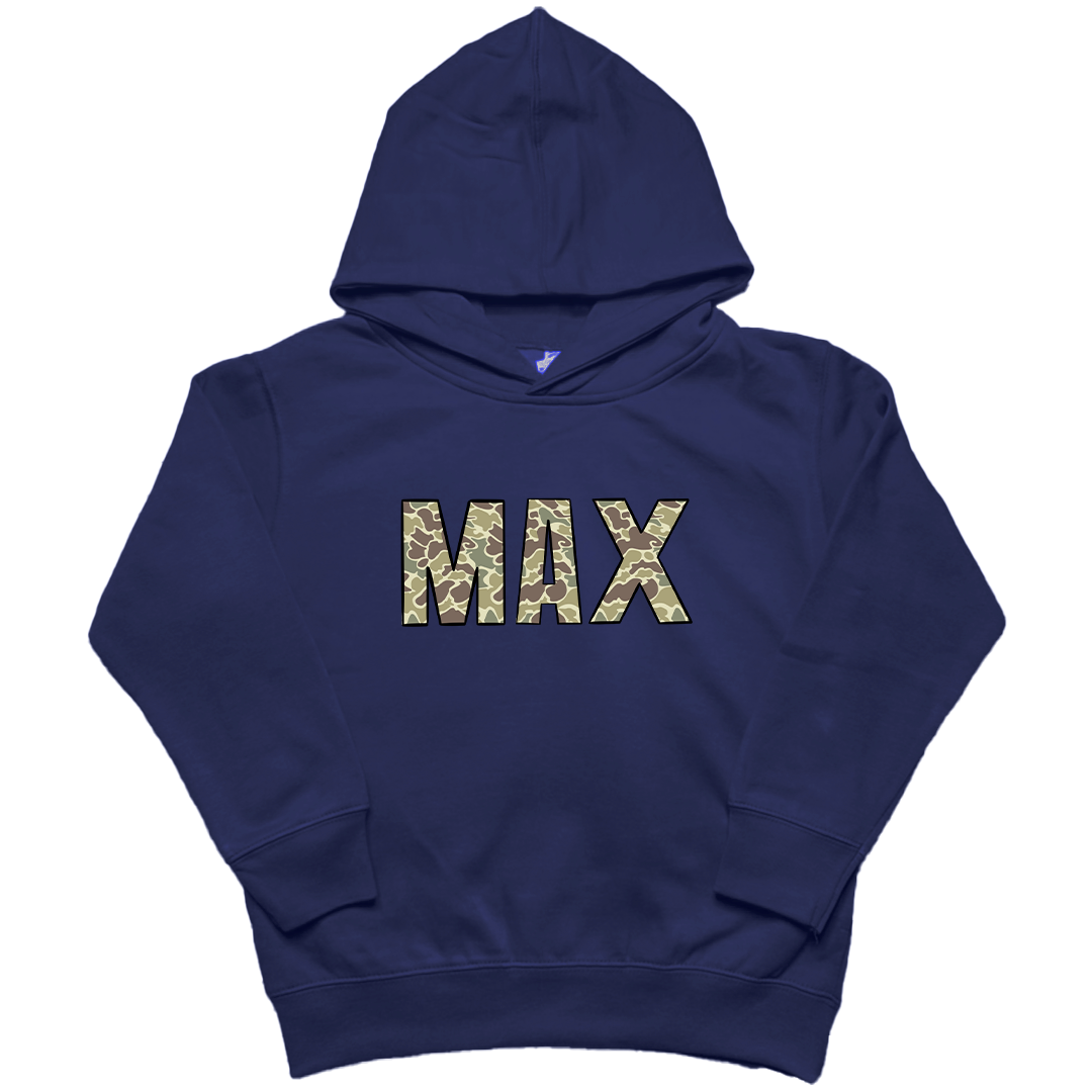 Personalized Camo Name Kids Hoodie