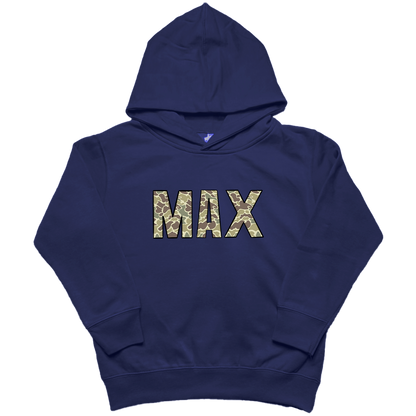 Personalized Camo Name Kids Hoodie