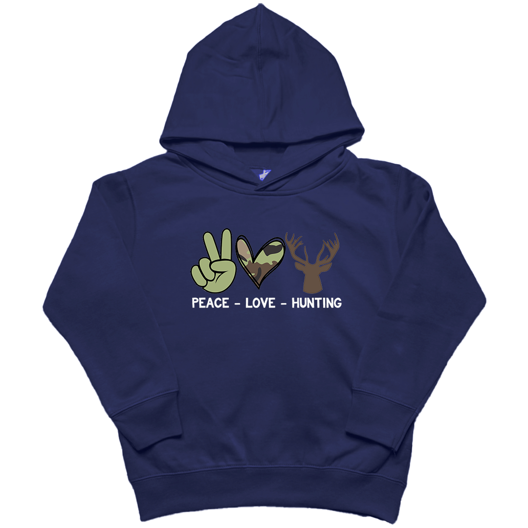 Peace Love Hunting Toddler Hoodie