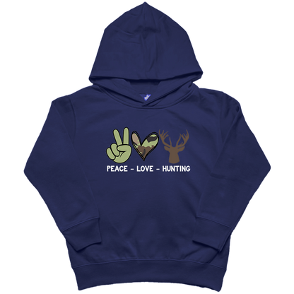 Peace Love Hunting Toddler Hoodie