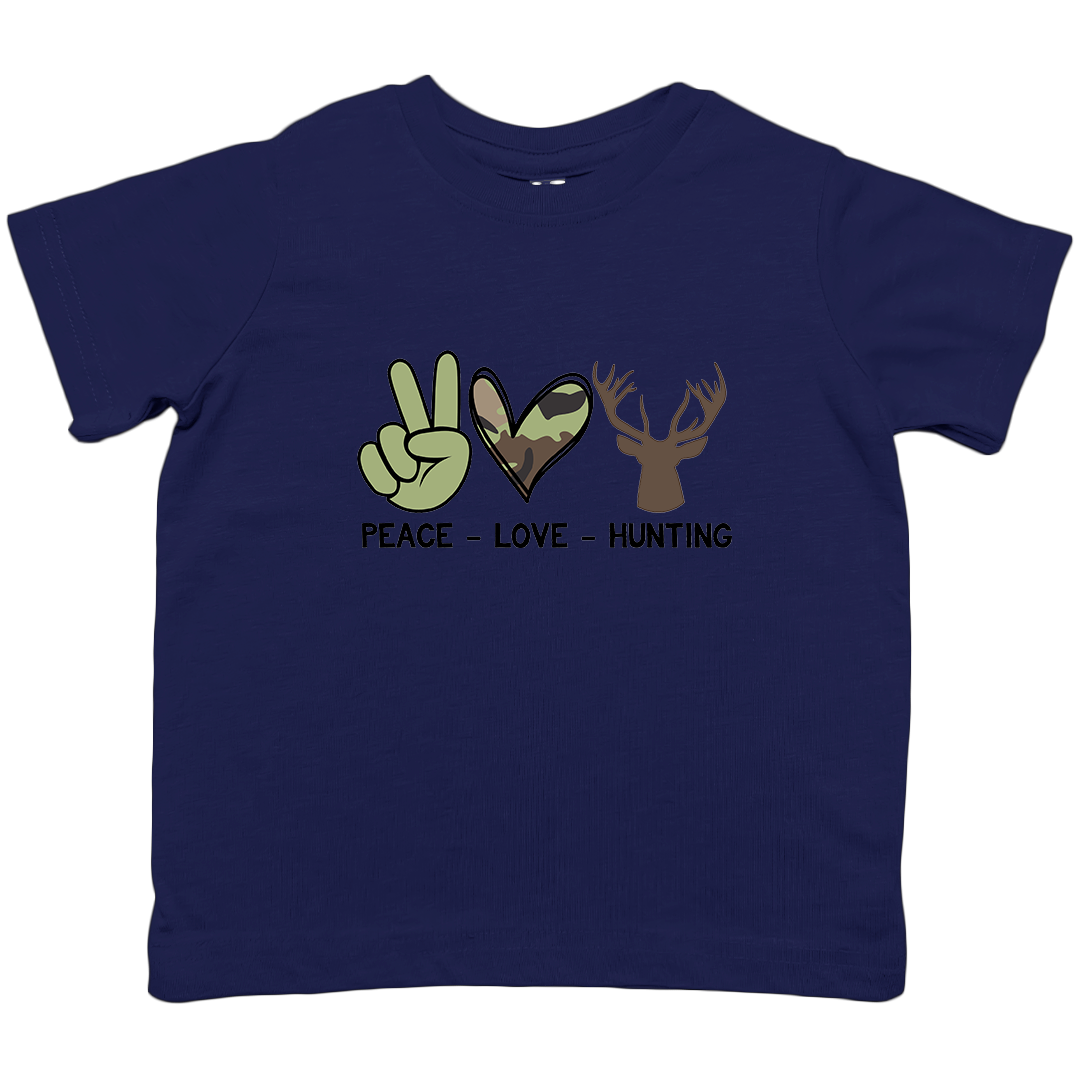 Peace Love Hunting Toddler Tee