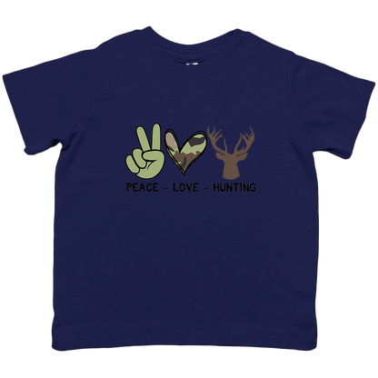 Peace Love Hunting Toddler Tee