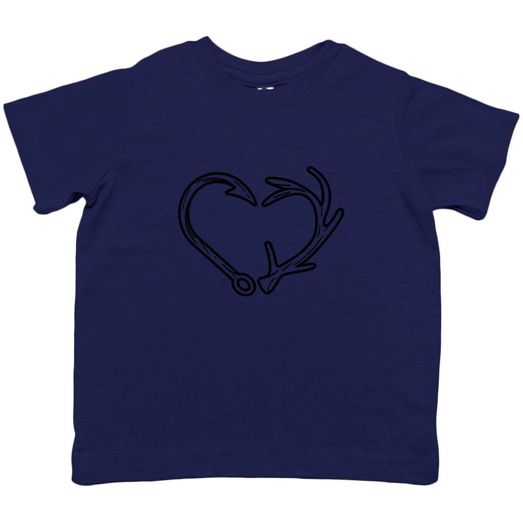 Hook Antler Heart Toddler Tee