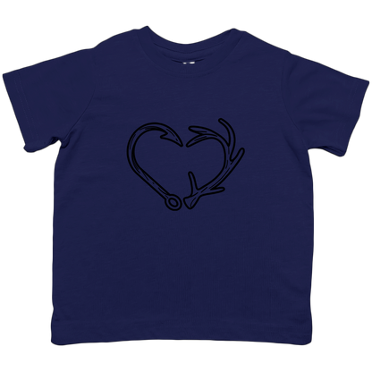 Hook Antler Heart Toddler Tee