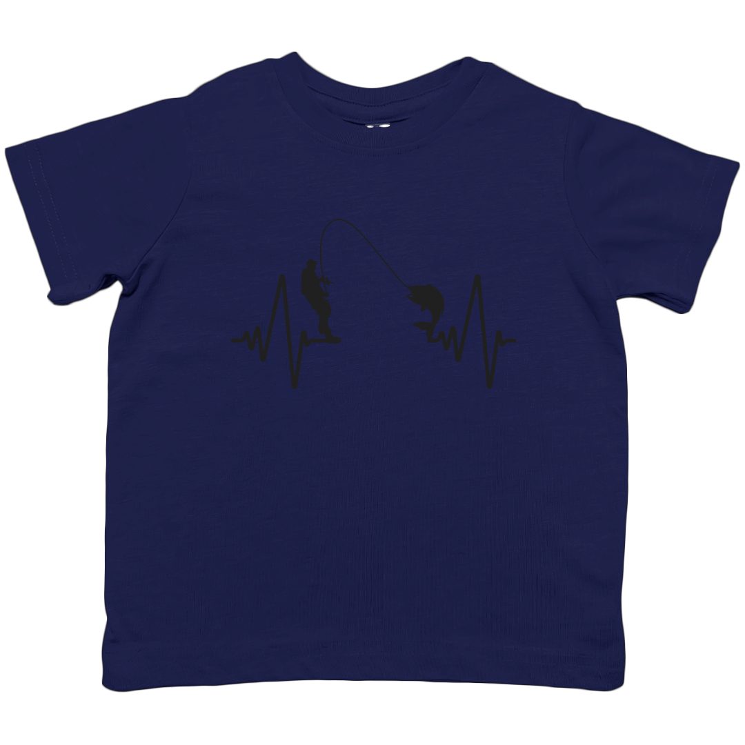 Fishing Heartbeat Kids Tee