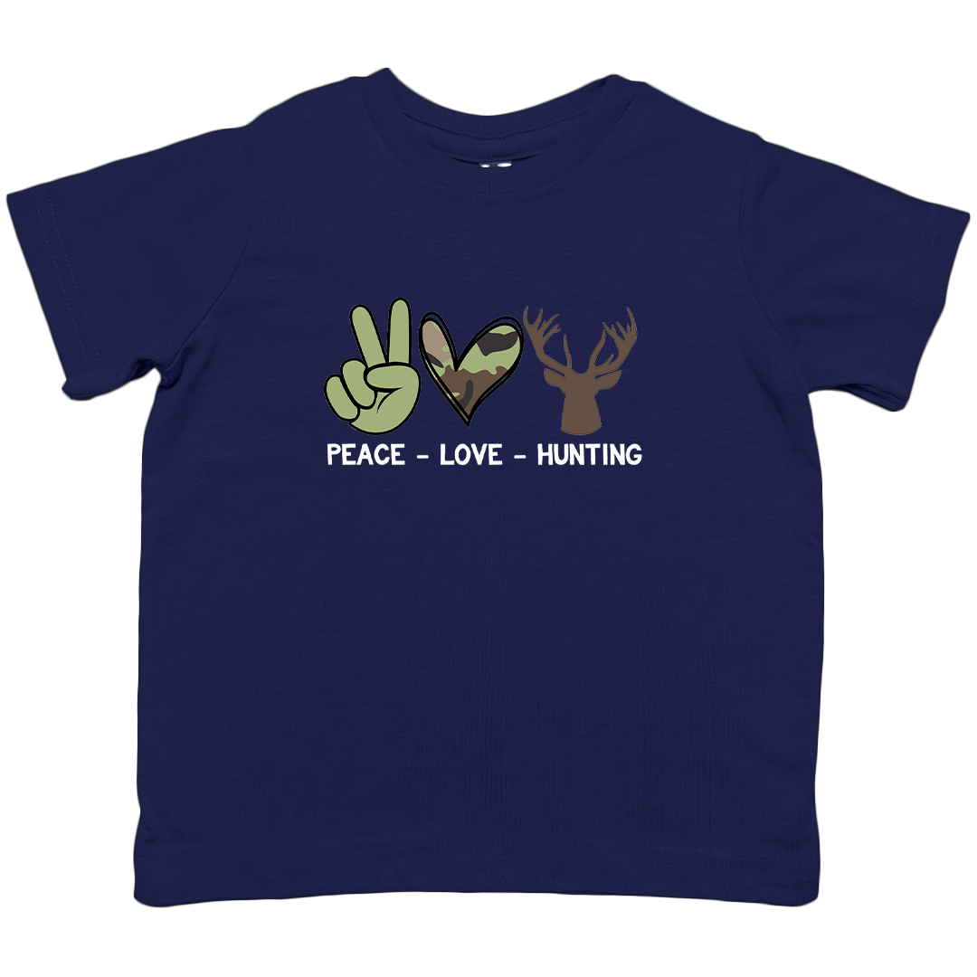 Peace Love Hunting Toddler Tee