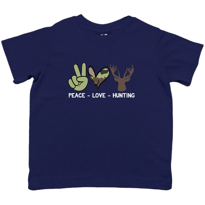 Peace Love Hunting Toddler Tee