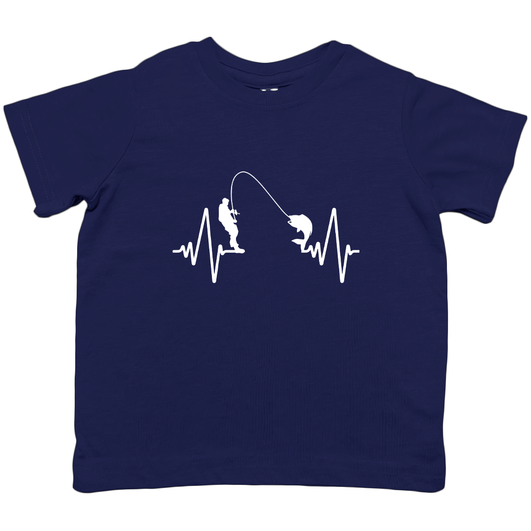 Fishing Heartbeat Kids Tee