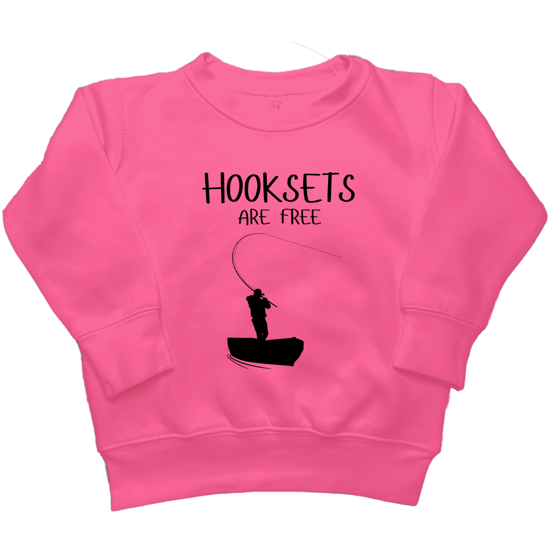 Hooksets Are Free Kids Crew Neck Sweatshirt