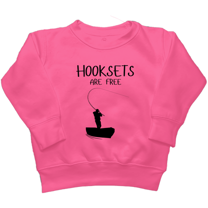 Hooksets Are Free Kids Crew Neck Sweatshirt