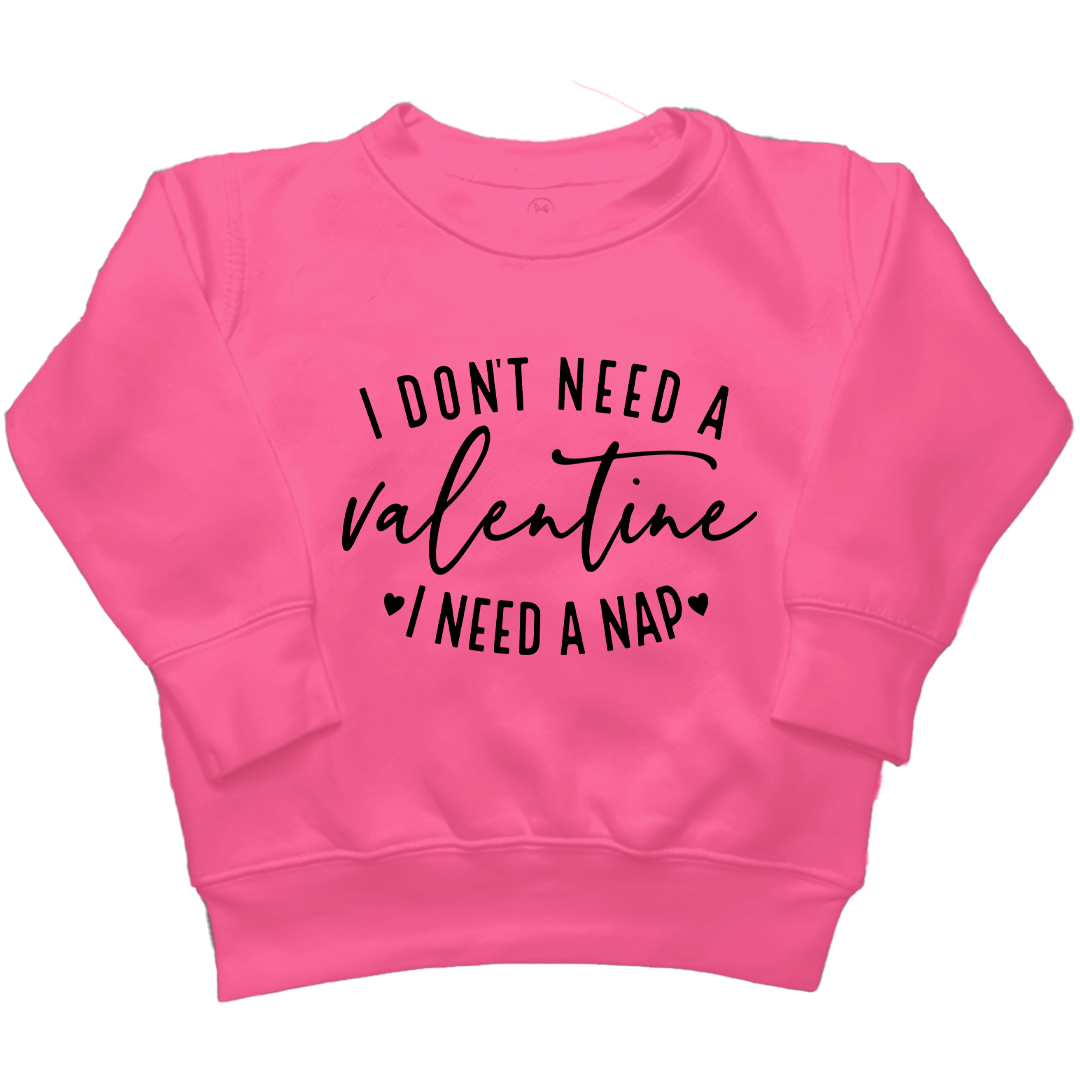 I Need A Nap Kids Crew Neck Sweatshirt