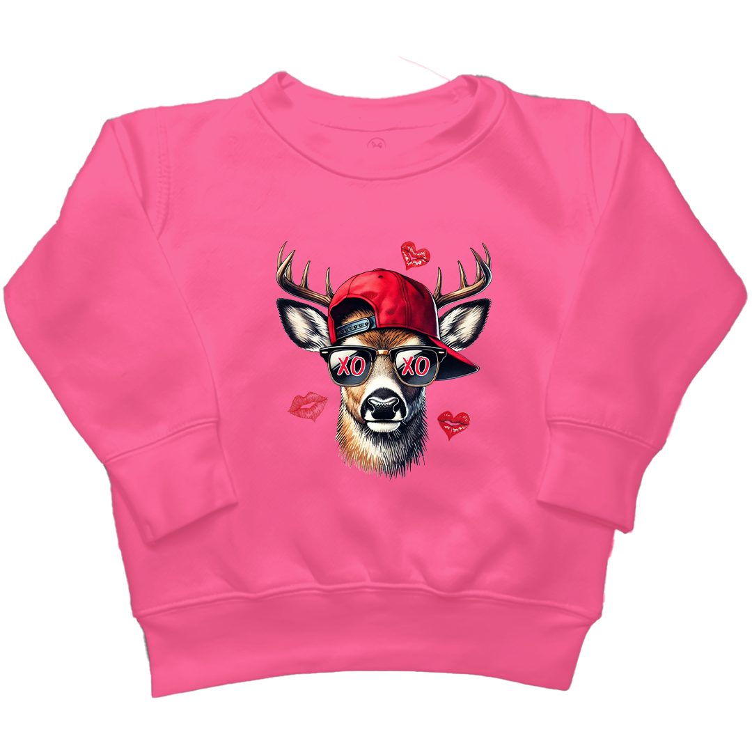 Love Struck Buck Kids Crew Neck Sweatshirt