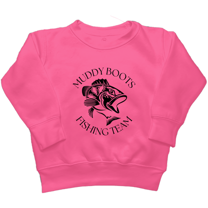 Fishing Team Kids Crew Neck Sweatshirt