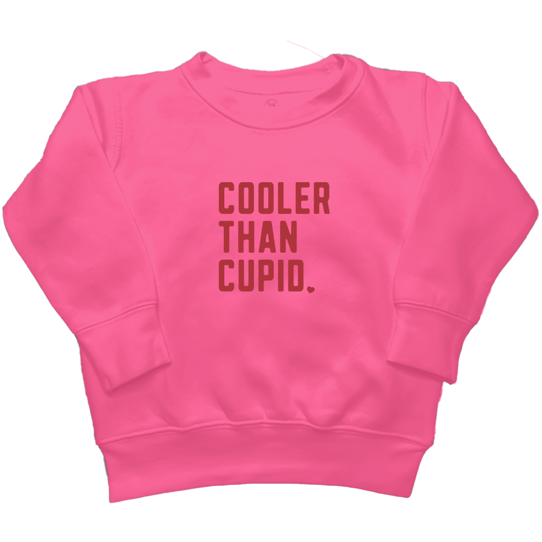 Cooler Than Cupid Kids Crew Neck Sweatshirt