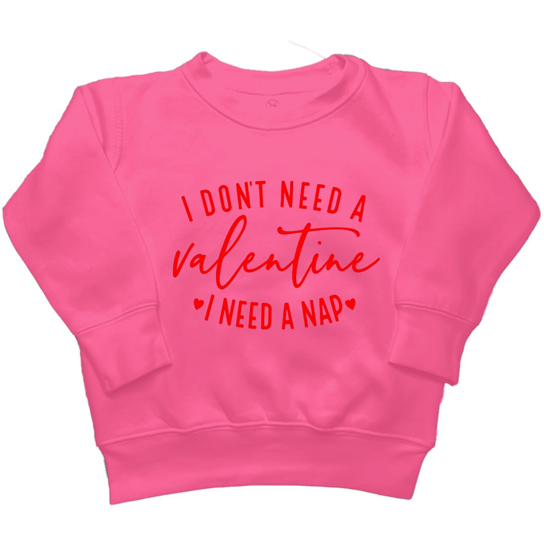 I Need A Nap Kids Crew Neck Sweatshirt