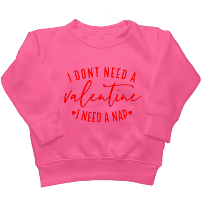 I Need A Nap Kids Crew Neck Sweatshirt