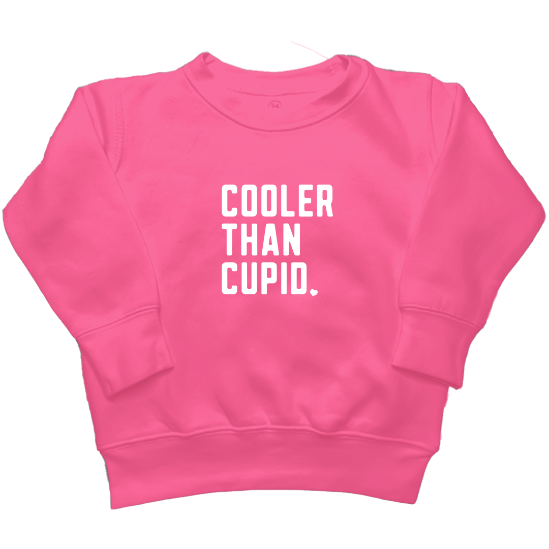 Cooler Than Cupid Kids Crew Neck Sweatshirt