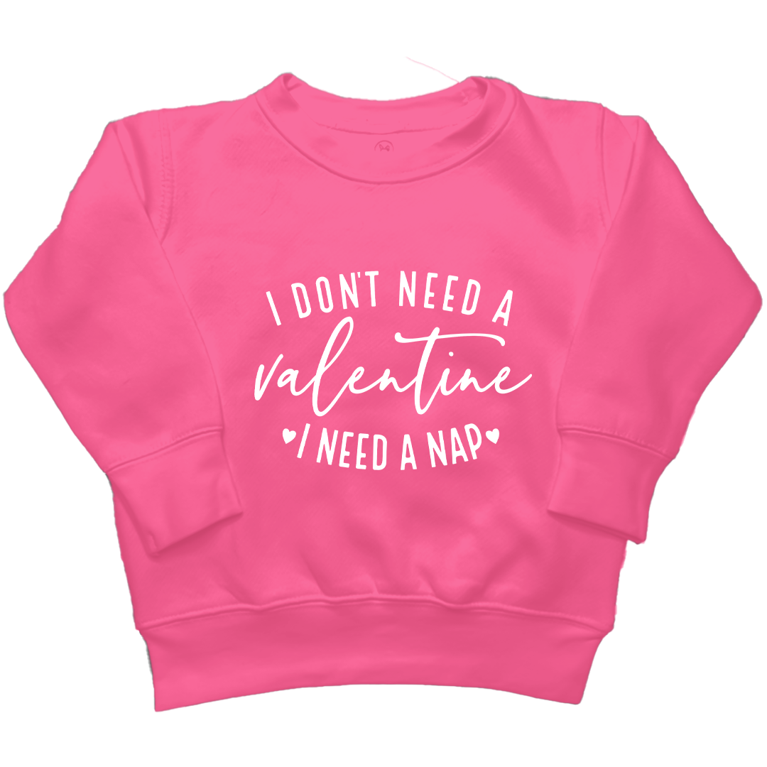 I Need A Nap Kids Crew Neck Sweatshirt