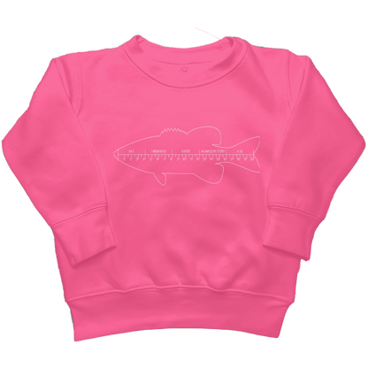 Fishing Ruler Kids Crew Neck Sweatshirt